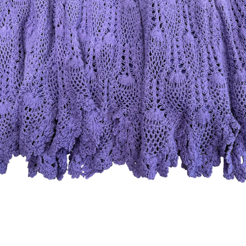Brownstone Studio New York Purple Crochet Maxi Skirt Boho Festival Cottagcore XL - Picture 7 of 7